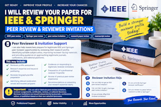 review your paper for ieee springer peer review and reviewer invitations
