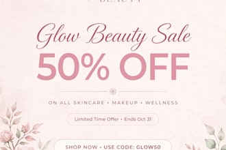 design 3 modern instagram post flyers for skin care and cosmetics