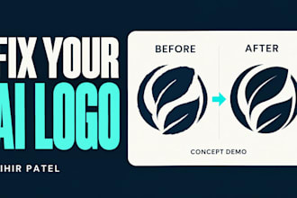 redraw logo to vector and refine ai design professionally