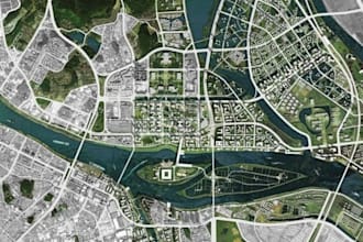 custom resort, hotel, campground and rv park map design