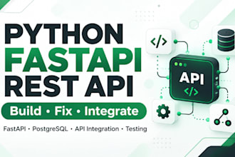 build or fix a python fastapi rest API