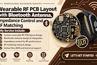 design wearable rf pcb with bluetooth antenna, impedance control and rf matching
