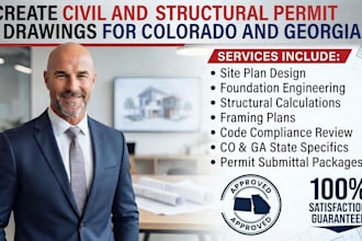 create civil and structural permit drawings for colorado and georgia