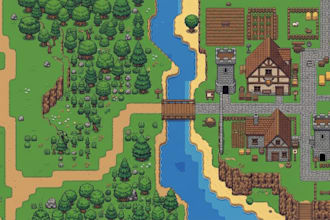 create pixel art rpg tileset tilemap top down game environment 2d 8bit 16bit