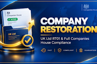 restore dissolved UK ltd company and handle companies house compliance, rt01