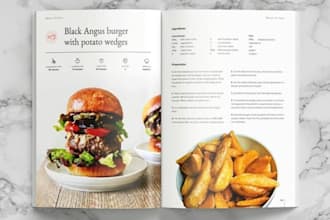 do cookbook design, recipe book design, cookbook formatting, recipes
