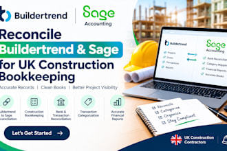 reconcile buildertrend and sage accounting for UK construction bookkeeping