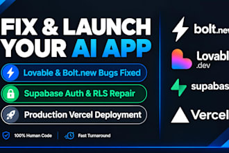 fix bolt new and lovable dev, vercel deploy plus, supabase authentication error