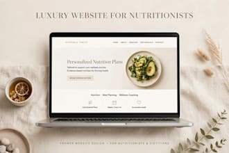design a luxury framer website for nutritionists and dietitians