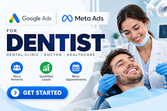 setup google ads meta ads for dentist dental clinic doctor healthcare PPC market