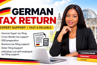 do german tax return, expat tax filing, income tax, corporate tax for business