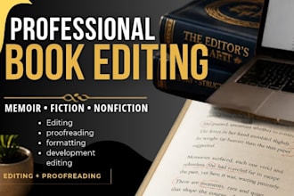 proofread memoir, fiction novel editor, nonfiction editing