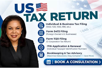 file US llc tax return 5472, 1120, sales tax and bookkeeping