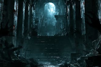 design highly detailed horror gaming youtube thumbnail
