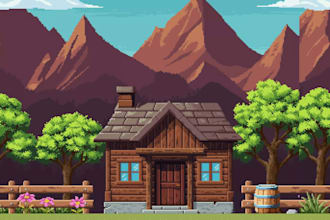 create custom 2d platformer game,pixel art character,platformer tileset in unity