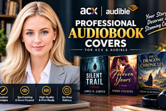 design professional acx audiobook covers for audible