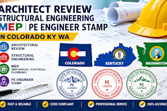 architect review structural engineering mep pe engineer stamp in colorado ky wa