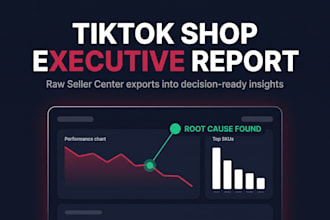 analyze your tiktok shop seller into an executive report