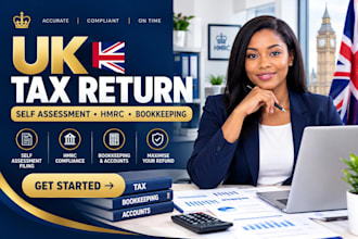 prepare UK tax return, self assessment, hmrc tax and bookkeeping