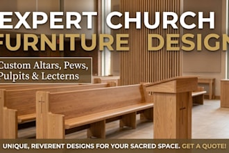 design custom church, mosque,court and office furniture and carpentry interiors