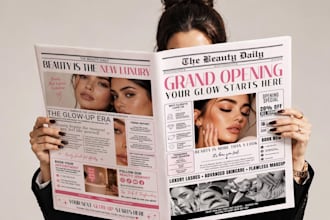 design a professional magazine ad for your business