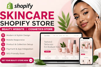 design skincare website beauty website skincare shopify store cosmetics store