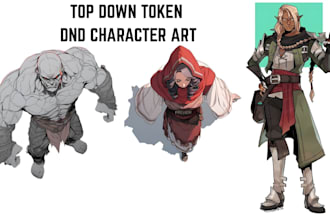 draw custom fantasy character art and foundry vtt tokens for tabletop rpg games