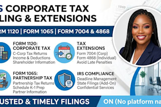 file US corporate tax return form 1120 form 1065 and tax extension