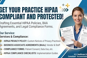 draft hipaa privacy policy, baa agreements, and healthcare compliance forms