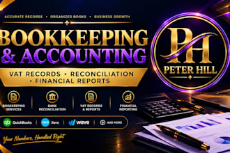 do bookkeeping, bank reconciliation, and financial reporting