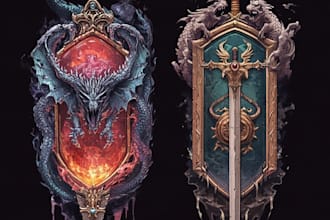 make a fantasy game logo