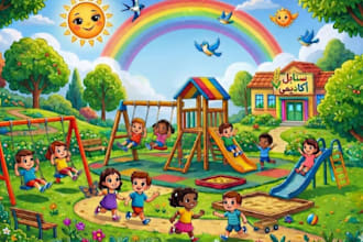 illustrate childrens book, kids book, childrens story book, book illustration