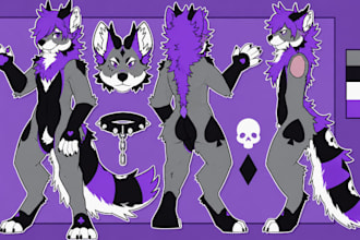 draw furry reference sheet fursona ref sheet furry nsfw anthro character sheet