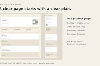 plan your product page layout and write clear product copy