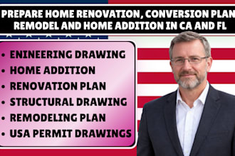 do permit drawing plan, structural and architectural drawing stamp in ca and ut