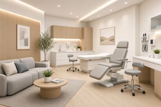 design clinic, hospital and school, hostel furniture layouts and interiors