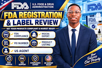 fda label review, fda registration, mocra compliance, product listing