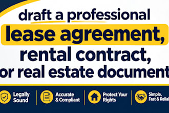 draft a professional lease agreement, rental contract, or real estate document