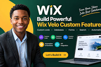 build wix velo custom features, code, search, cms automation and api integration