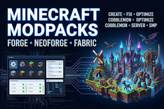 fix build design modpack minecraft, modpack forge, cobblemon server