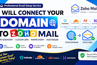connect your domain to zoho mail on godaddy cloudflare namecheap hostinge