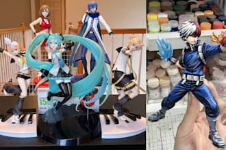 3d print and paint custom anime figure resin staue miniature bust diorama stl