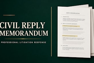 draft a reply memorandum for civil litigation