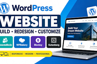 build or customize wordpress using generateblocks wpbakery blocksy or gutenberg