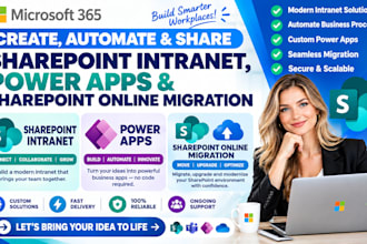 create, automate sharepoint intranet, power apps, sharepoint online migration