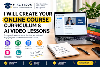 create online course content, skool course curriculum and ai video