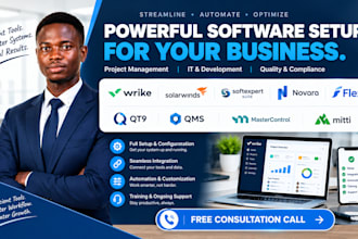 setup wrike solarwinds softexpert suite  novara flex qt9 qms mastercontrol mitti