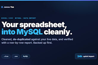 import and clean your excel or csv data into a mysql database