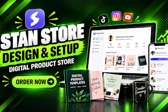 do stan store design and setup for digital products