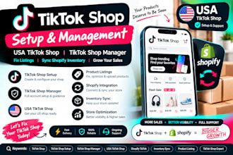 set up tiktokshop manager USA tiktok shop fix listings and sync shopify inventor